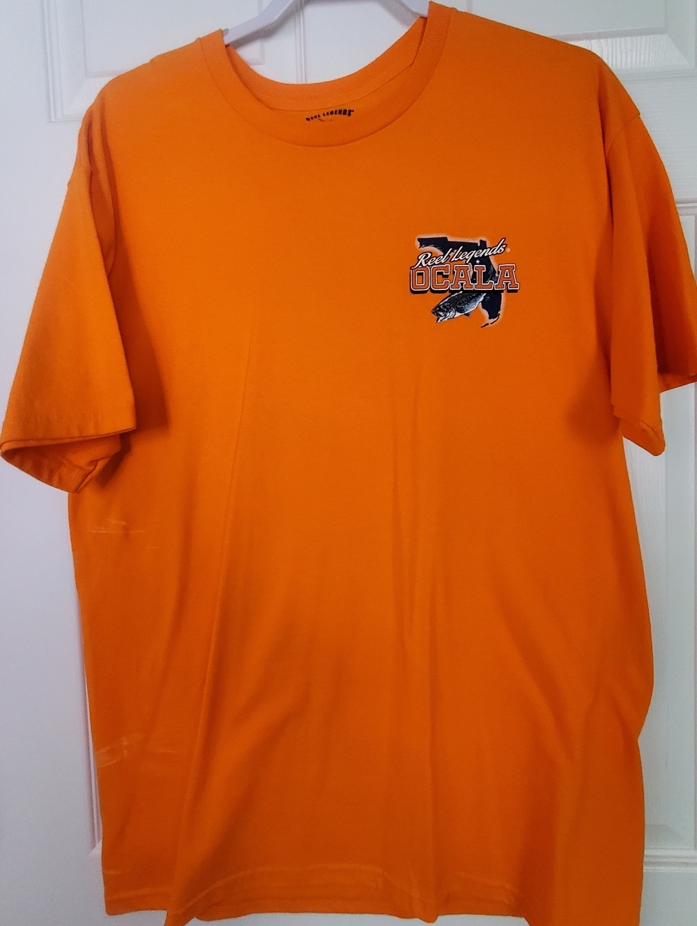 Reel Legends Ocala Fishing Graphic Short Sleeve Tee - Orange